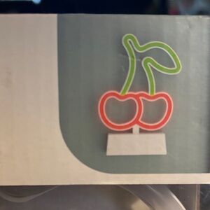 Magnetic Neon Cherry Light - White